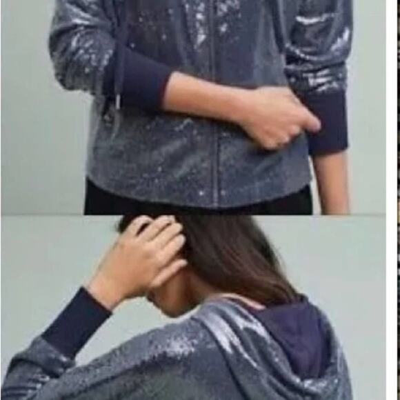 9 Hi5 SCL SEQUINS HOODIE SWEATSHIRT JACKET TOP SIZE XL - Picture 6 of 6